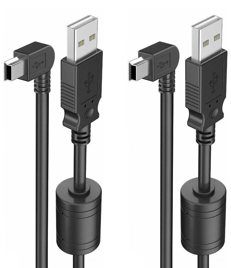 6.6Ft Charger Cable for Garmin GPS,(2 Pcs) 90 Degree Universal Mini USB Power Cable for Garmin GPS,Car Navigator Charger Adapter GPS Charger for Garmin Zumo Xt Drivesmart 65 Dezl Tomtom