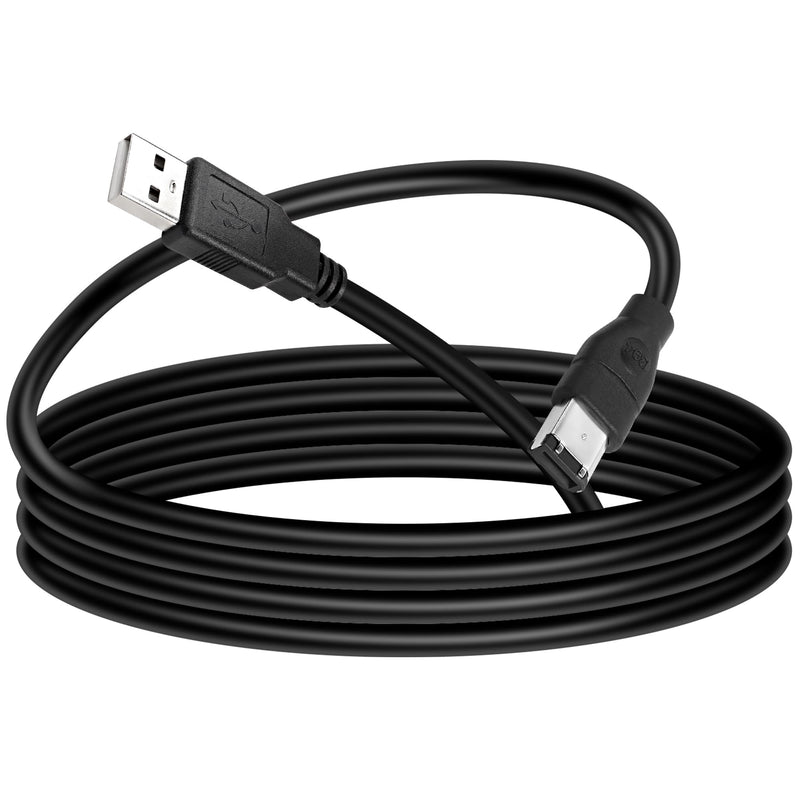 MEIRIYFA Firewire 1394 6 Pin to USB Adapter Cable, Firewire IEEE 1394 6 Pin Male to USB 2.0 Type A Male Data Transfer Converter for Printer Scanner Hard Disk,Not Support disk drive/sound card-1.8M