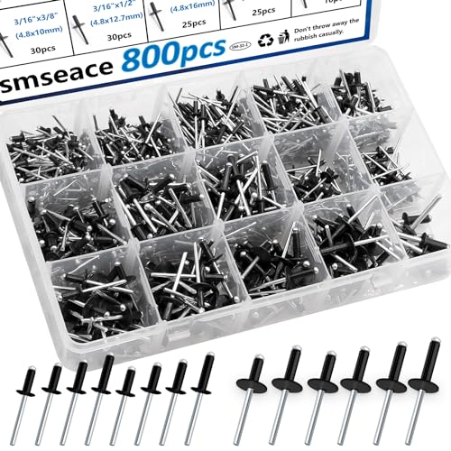 Black Rivets pop Rivets Assortment kit
