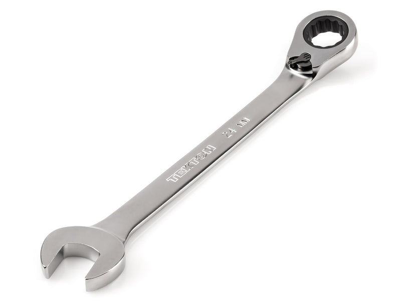 TEKTON 24 mm Reversible 12-Point Ratcheting Combination Wrench | WRC23424 Metric