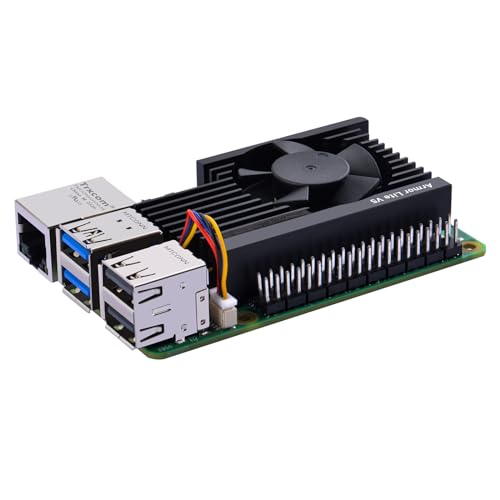 GeeekPi Active Cooler for Raspberry Pi 5, Armor Lite V5 Cooler with PWM Fan, Aluminum Heatsink for Raspberry Pi 5 2GB/4GB/8GB/16GB For Pi 5