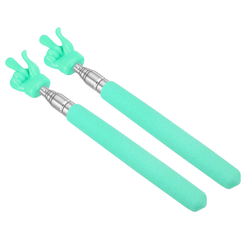 PATIKIL Telescopic Teachers Pointer Stick, 2 Pcs Classroom WhiteBoard Teacher Hand Finger Mini Pointer for Presentation Speaker Guide Coach, Green