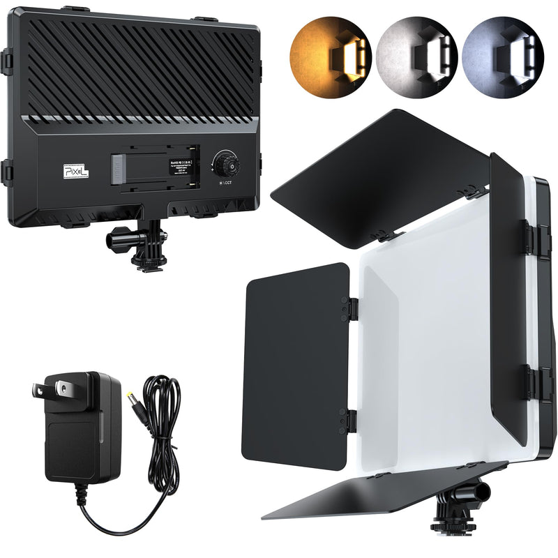 PIXEL Photography Light Camera Video Lighting 20W Bi-Color Dimmable 2500-6500K Led Camera Studio Streaming Lights Photo Video Shooting (Battery Not Included) Black
