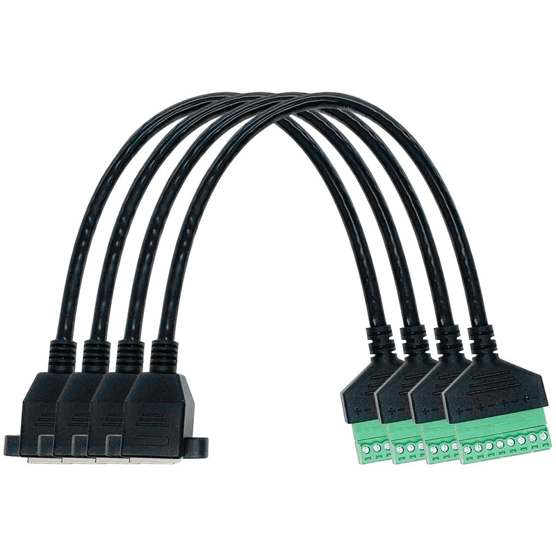 4PCS 1ft RJ45 Female Plug to 8 Pin Screw Terminal Connector,RJ45 8P8C Screw Terminal for Cat6 Cat5 Ethernet Extender AV CCTV UTP DVR Network Adapter Extension Cord(Female) RJ45 Female Connector