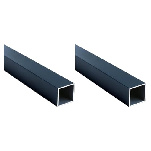 Dark Grey Aluminum Square Tubing 2Pcs 50mm x 50mm x 800mm Long Wall Thickness 1mm, 2 Pack 2 inch 2" Aluminum Square Tube Dark Gray Color 2 x 2 x 0.04 x 31.5" inch (Appr) L: 31.5 inches