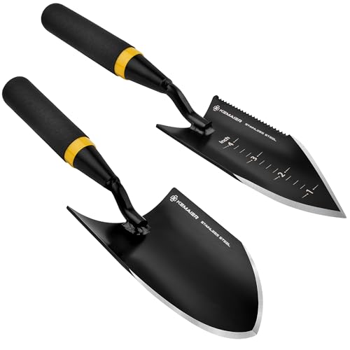 Kemaier Heavy-Duty Garden Trowel and Transplanter Tool Combo