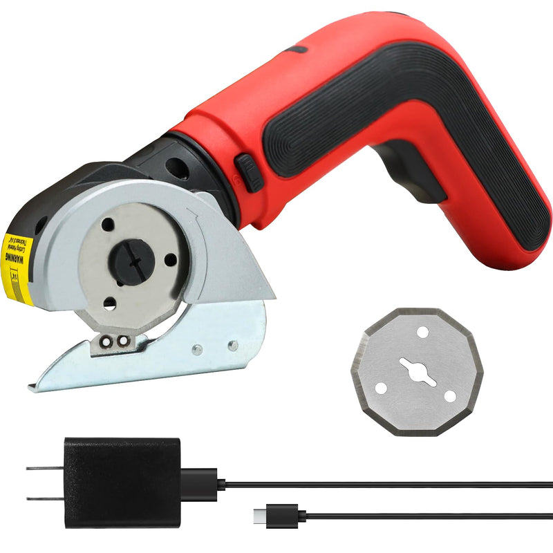 S&F STEAD & FAST Electric Cardboard Cutter Tool 4V, Cordless Electric Scissors for Box, Fabric, Carpet, Power Cutter with Charger, 2 blades included