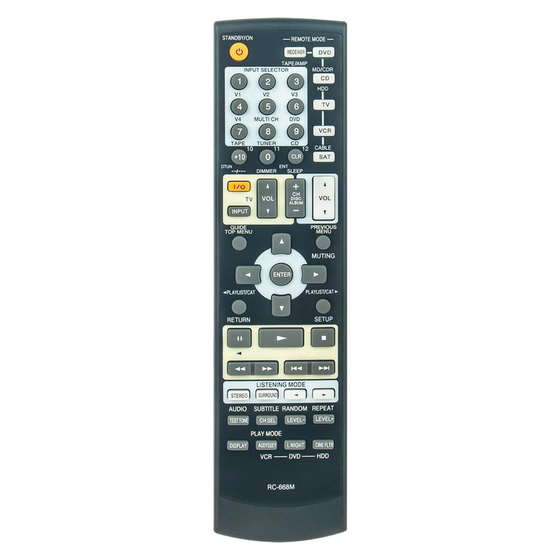 RC-668M Replacement Remote Compatible with Onkyo Home Theater AV Receiver HTR640 HTS894 HTS894B HT-R640 HT-S894 HT-S894B