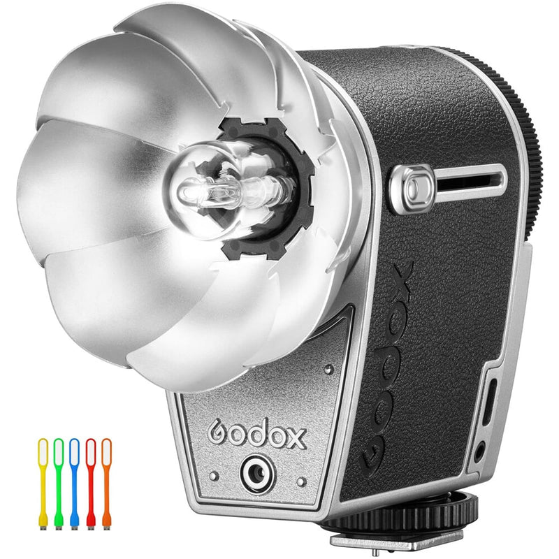 GODOX Lux Cadet Retro Camera Flash, GN10 with 7 Levels Flash Power,CCT 6200K±300K with S1/S2 Optical Control for Sony, for Fuji, for Canon, for Nikon, for Olympus Camera