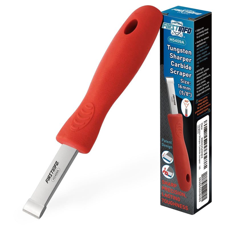 FIRSTINFO H5409A Automotive Gasket Scraper w/Tungsten Carbide Tip | Rust, Buildup Cleaning Blade Scraper Tool 5/8 inches