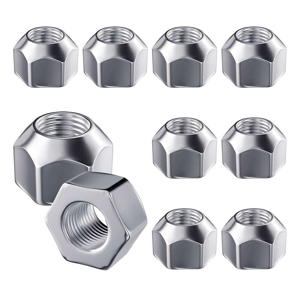 10PCS 1/2-20 Inch Lug Nuts, 509 Trailer Lug Nuts Open End Acorn Tire Lugs, Zinc Plated Wheel Trailer Lugs Replacement for 1/2" Wheel Lug Studs Dexter EZ Lube Trailer Camper RV Truck 10pcs 1/2x20