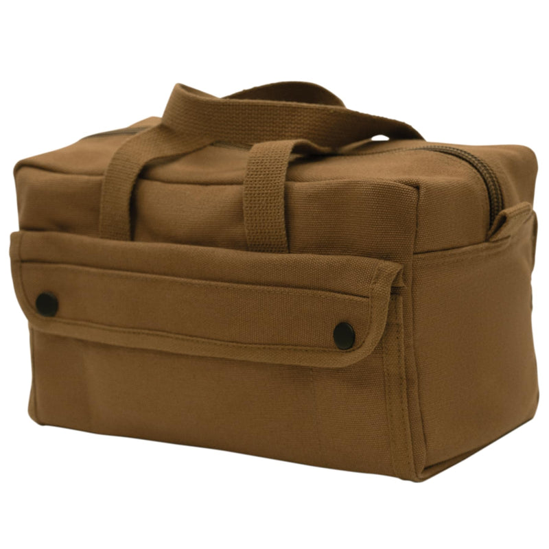 Rothco GI Style Mechanics Tool Bag, Heavy-Duty Canvas Tool Storage | 7.5 Liter Capacity, Heavyweight Canvas, Reinforced Bottom, Garage Storage Work Brown