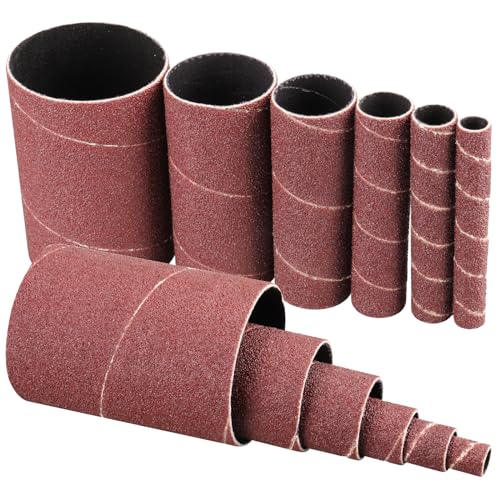 Sanding Sleeves for Random Orbital Sanding, Grit 60, 2 x Diameter 13-19-25-38-51-76 mm Pack of 12 Grit 60