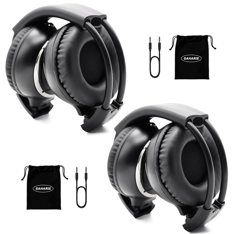 2 Pack of Infrared Headphones for Car DVD, IR Headphones Kids 2 Channel,Universal Car Headphones Wireless for Honda Odyssey Rear Entertainment System