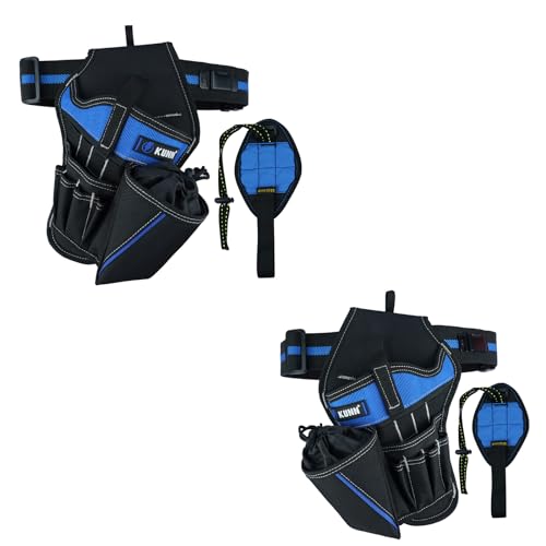 KUNN 3-in-1 Blue Drill Holster Set with Tool Belt and Magnetic Wristband,Right Handed + Left Handed