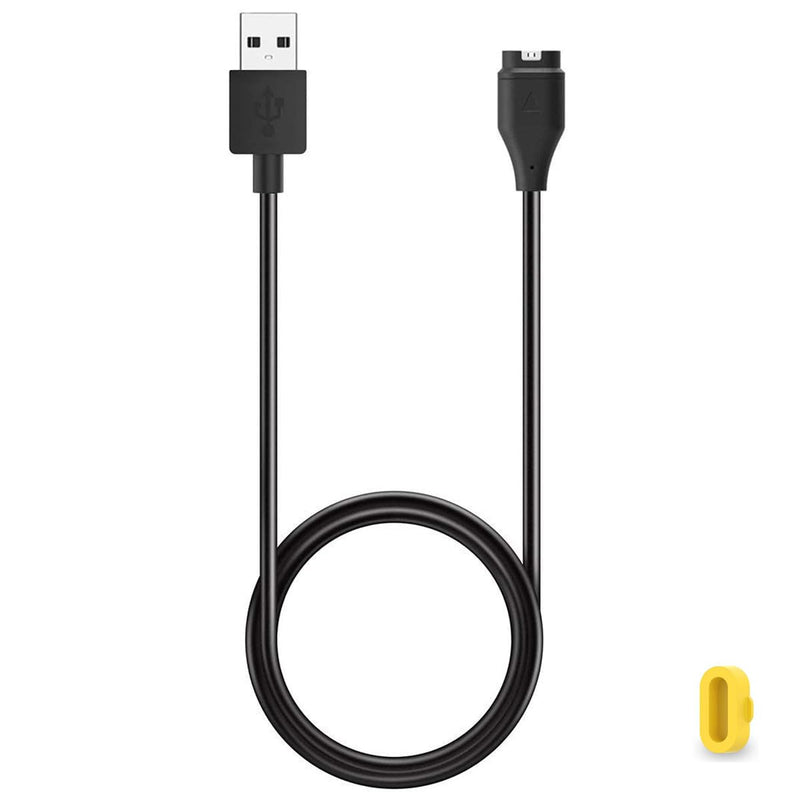 Charger for Garmin Fenix 7 7X 7S, Fenix 6 6X 6S Pro, Fenix 5 5X 5S, Replacement USB Charging Cable with Yellow Charger Port Dust Plug Protector for Garmin Watch (1) 1