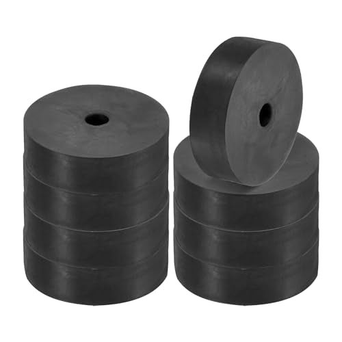 PATIKIL Multi Purpose Rubber Spacer, 8 Pcs 2.8"OD 0.47"ID 0.8"Thickness Neoprene Round Anti-Vibration Isolation Pads Isolator Rubber Bushings Spacer Washer for HVAC Bolts Car Accessories 2.8"OD 0.5"ID 0.8"Thickness