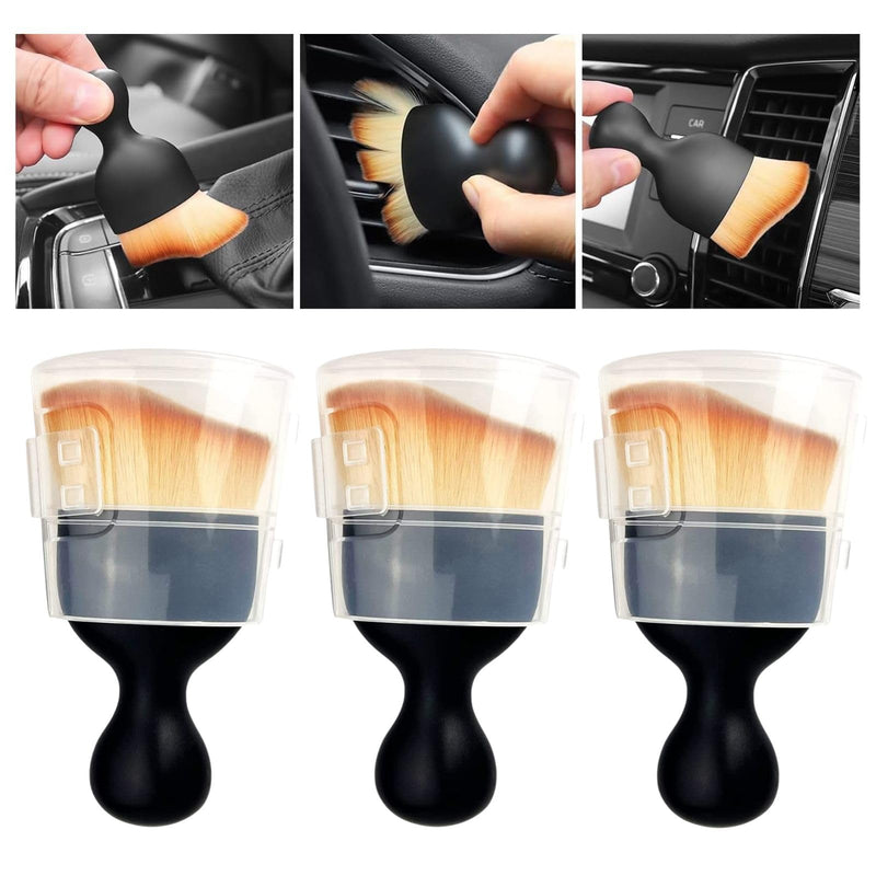 3PCS Car Interior Cleaning Tool, Car Cleaning Brush Interior Dust Collectors,Car Interior Cleaning Tool Brush, Dust Brush