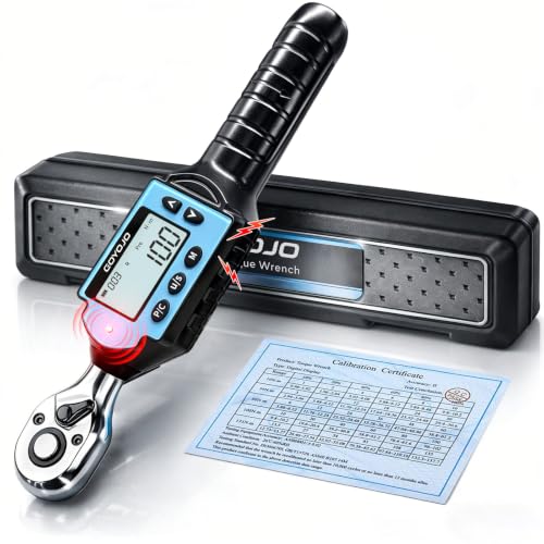 GOYOJO 1/2 Inch Digital Torque Wrench 7.37-73.76 ft-lb/10-100Nm High-Precision Professional Tool for Auto Repair, Motorcycle Maintenance, and DIY Projects ±2% Accuracy