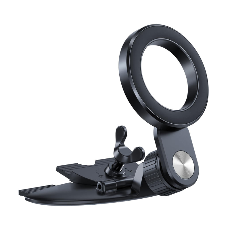1Zero for Magsafe CD Phone Holder for Car [17 Strong Magnets] Magnetic Phone Mount Hollow Socket CD Player Phone Mount for Pop Grip Ring Holder Magsafe Case iPhone 15 14 13 12 Series
