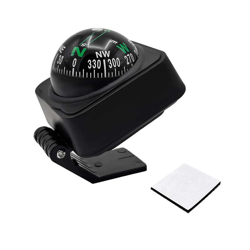 Car Compass, Automotive Compass Ball with Adhesive Tape, Adjustable Dashboard Compass to Find Direction, Portable Navigation Guide Ball Car Accessories for Boat Truck