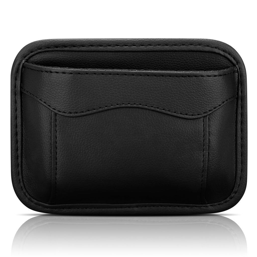 Accmor Universal Car Side Pocket Organizer, PU Leather Car Pocket Pouch Cell Phone Sunglasses Holder for Car, Car Seat Gap Filler Accessories Organizer for Car Seat, Door, Window, Console black 1