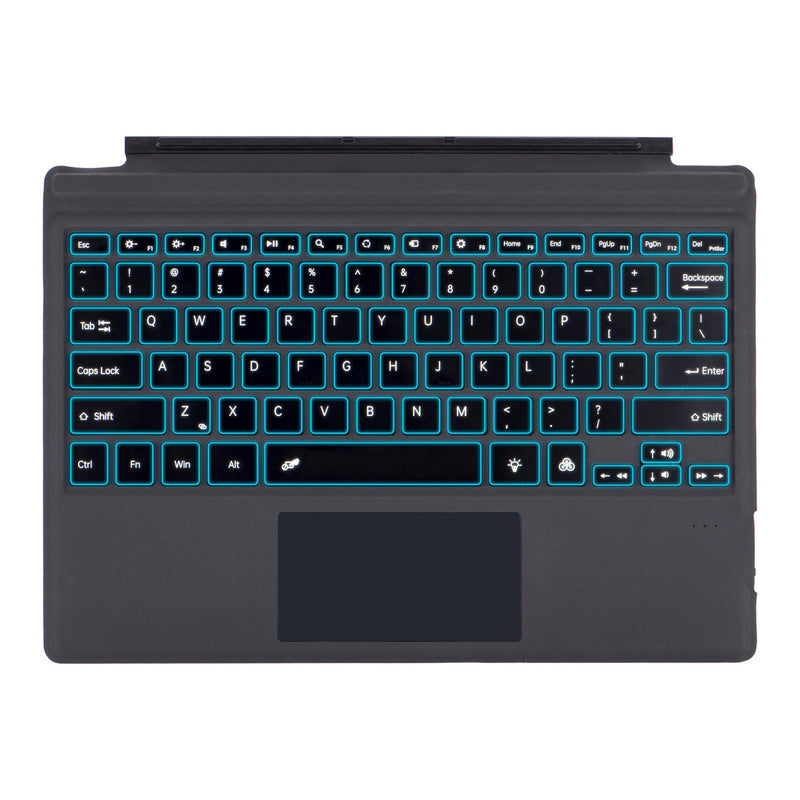 Type Cover Designed for Microsoft Portable Slim Wireless Keyboard with Touchpad Tablet Keyboard (Black with Backlight) Black With Backlight