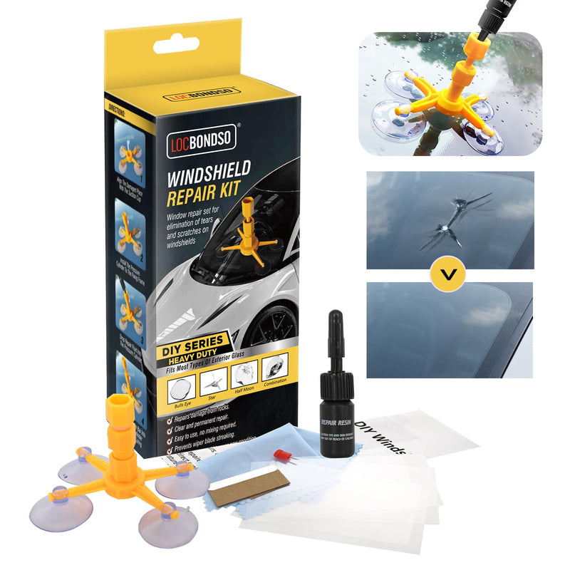 Windshield Crack Repair Kit, Glass Repair Kit Windshield, Car Windshield Repair Kit for Chips and Cracks, Quick Fix Star-Shaped Crack