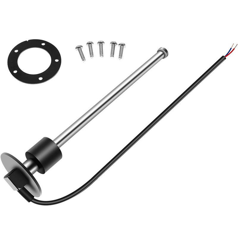 Geloo 240-33 Ohms Marine Fuel Sending Unit - Stainless Steel Gas Sender Level Gauge Sensor for Boats - 5 Hole Lever Unit for Fuel & Water Gauges - 9"(225mm) 240-33ohm 225MM-9inch