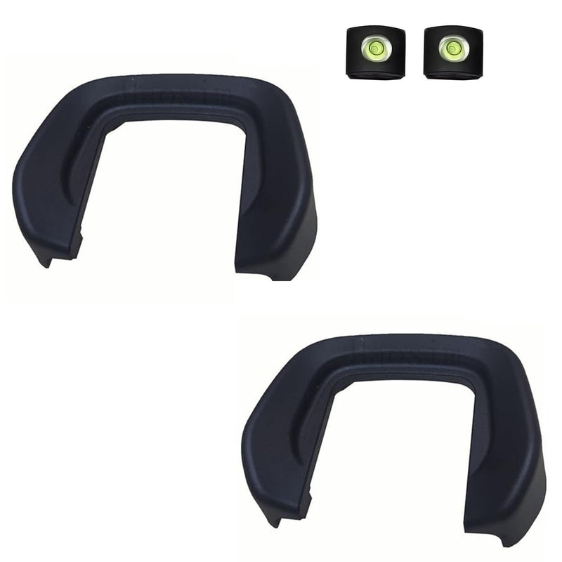 2 Pcs Eye Cup Viewfinder Rubber Frame Shell Cap Eyepiece for EOSR EOS-R Camera（with 3 Small Nails, 2 hot Shoes