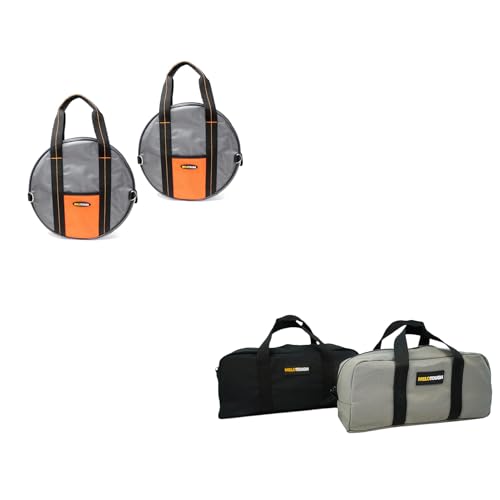 MELOTOUGH Jumper Cable Bag - Tools Cable Bag - Storage & Organizer for Cables, Cords,Utility Tool Tote bag Combo Kit-Includes 2 Medium Tool Organizer Bags for Electrician, Plumbing, Gardening, HVAC