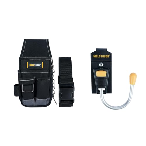 MELOTOUGH Pocket Tool Pouch with Belt Clip,Tool Belt Hook for Electrician,Carpenter,Construction