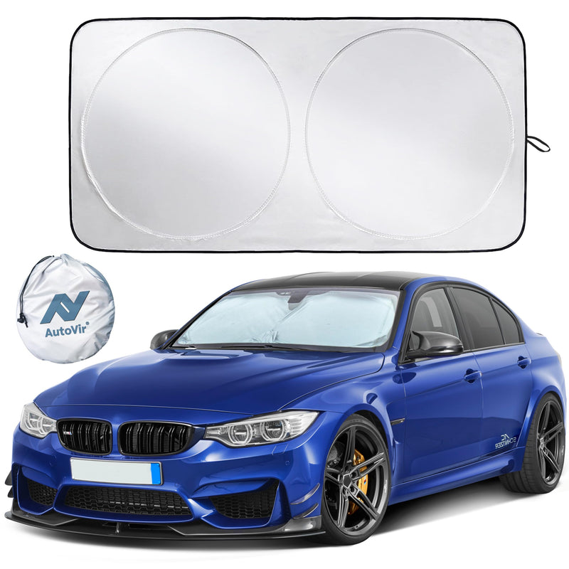 240T Thickened Automotive Windshield Sun Shade and Comes with Storage Bag, Front Windshield Foldable Sunshade,Keeps Vehicle Interior Cool,Universal Windshield Shade Fit for Cars,Truck,SUVs Medium