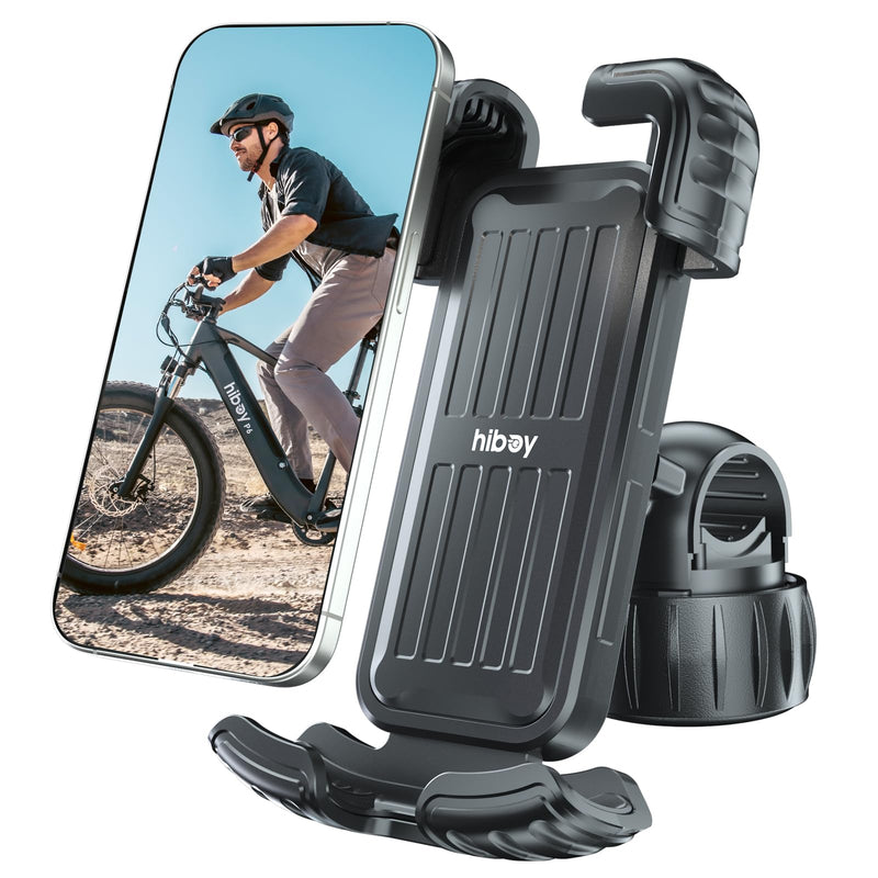 Hiboy Bike Phone Holder, 360° Rotation Adjustable Motorcycle Phone Mount,Bicycle Scooter Handlebar Phone Clip for 5.1" - 6.8" Smartphones