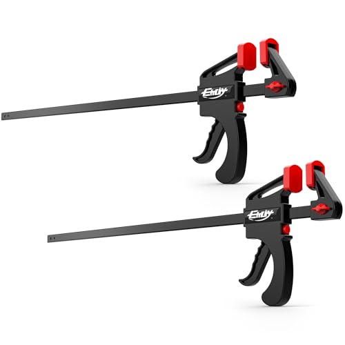 24" Wood Clamps for Woodworking, 2PCS 130lbs One-Handed Clamp/Spreader 24" 2-Pack