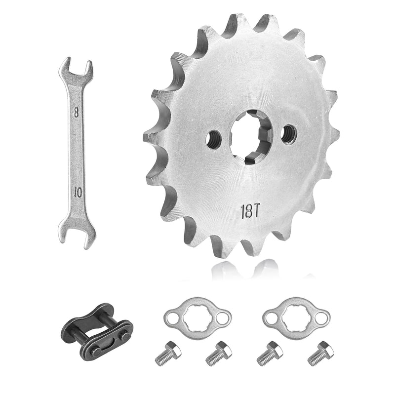 420 Chain Sprocket 18T Front Sprocket 17mm Compatible with 50cc 70cc 90cc 110cc 125cc 140cc15cc 160cc Lifan Loncin Dirt Bike, ATVs, Go Kart Sprocket 420 18T 1