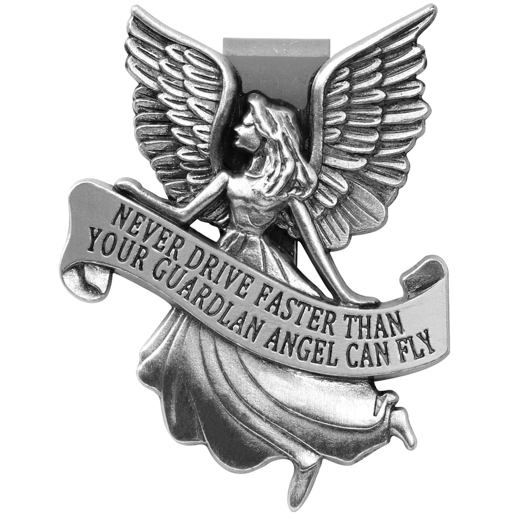 Guardian Angel Car Visor Clip, St. Christopher Medal for Car, Car Accessories Car Safety Gifts for New Drivers Teens Boys Parent Family Friends, New Car Gifts