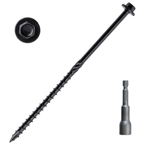 LIONMAX Timber Screws 6 Inch, 60-PCS, Structural Lag Screws #14 X 6 #14 x 6"
