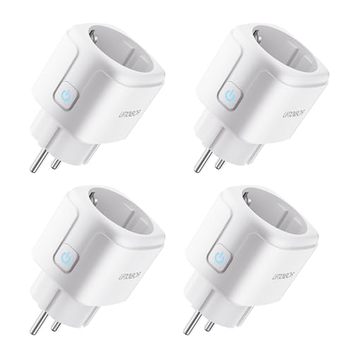Smart Socket 16 A, WiFi Socket with Current Measurement, Pack of 4 | Smart Home Alexa socket works with Alexa & Google Home, timer, app remote access, no hub necessary, only 2.4 GHz WiFi White