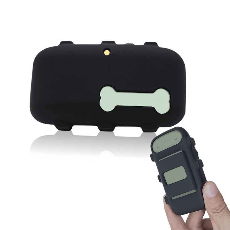 Silicone holder compatible for Tractive XL GPS Dog Tracker,Rubber Accessories Cover Finder Anti-Scratch,Secure Sturdy Case with Strap for Pet Cat Collar (Black) black