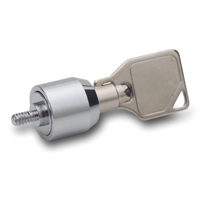 Silver Metal Desktop Computer Lock with Key, Anti-Theft, Modern Style, Works with Most Desktops & Docking Stations