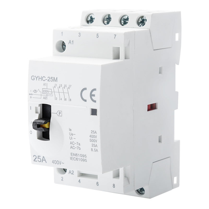 Contactor 400V 3 Phase 4 Wire AC Contactor AC Household Contactor 4P 25A 4NO | Ultra-quiet and highly efficient flame retardant. Manual automatic model for industrial applications such as metallurgy