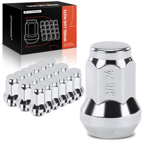 A-Premium Front & Rear 3/8"-24 Wheel Lug Nuts, Set of 16