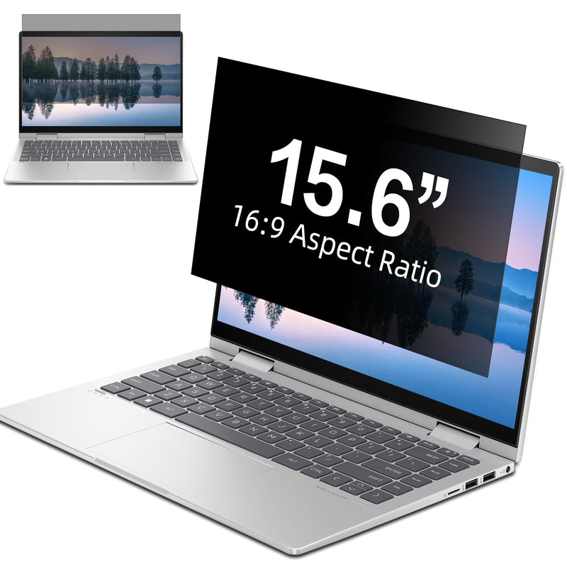 Laptop Privacy Screen 15.6 Inch 16:9 Aspect Ratio, Laptop Screen Privacy Shield Compatible With Lenovo Hp Dell Acer Asus Thinkpad Envy Xps, Removable Anti Glare Blue Light Computer Filter Protector Laptop 15.6 Inch 16:9