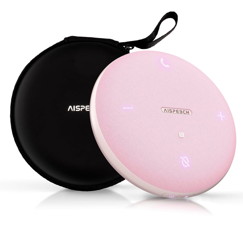 M4 Bluetooth Speakerphone Conference Speaker and Microphone with AI Noise Reduction GPT Transcription Speakers for Computer Desktop 360° Voice Pickup at Home Office for Teams/Zoom, Pink M4 PINK M4 Omnidirectional Speakerphone