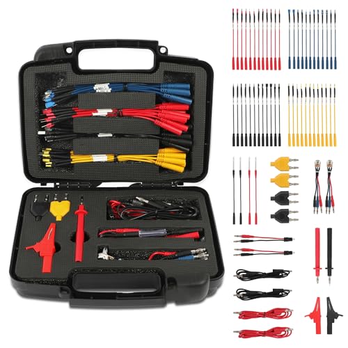 68 Pcs Automotive Circuit Test Lead Kit,Multimeter Test Leads Set,Electrical Breakout Leads Automotive Kit with 48 Pcs Terminals,Alligator Clip,Acicular Probe 68