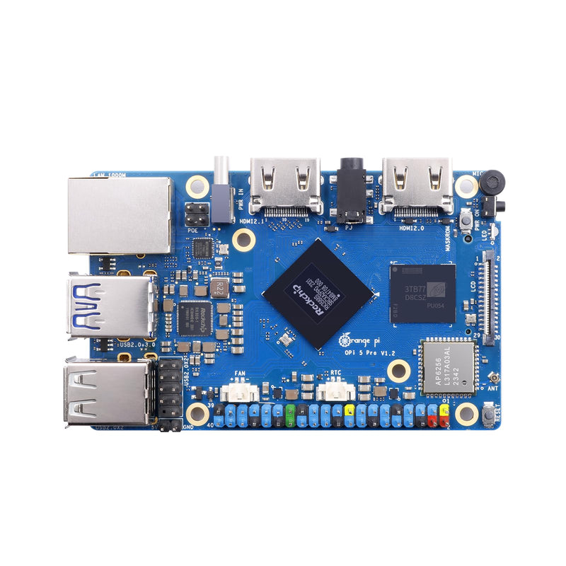 Orange Pi 5 Pro 4GB LPDDR5 8 Core 64 Bit RK3588S Single Board Computer, 8K Video Decoding 2.4GHz Frequency WiFi Bluetooth Open Source Board Run Orange Pi OS, Android, Debian, Ubuntu