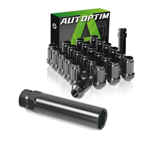 AUTOPTIM M12x1.25 24 Pack Spline Lug Nuts & 6 Spline Lug Nuts Socket Key
