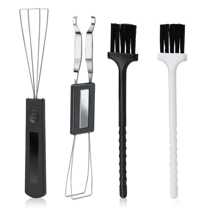2PCS Keycap Puller and Switch Puller with 2PCS Keyboard Brush, Keycap Remover Switch Puller Mechanical Stainless Steel Keyboard Remover Keyboard Cleaning and Fixing Tool for Mechanical Keyboard