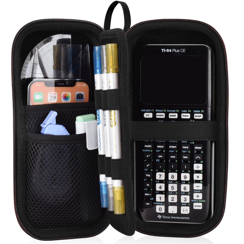 Hard Graphing Calculator Case Compatible with Texas Instruments TI-84 Plus CE/TI-84 Plus/TI-Nspire CX II CAS/TI-Nspire CX II/TI-83 Plus/TI-85/TI-86/TI30xs/TI36X Pro/TI 34 Calculator - Black All Black Case